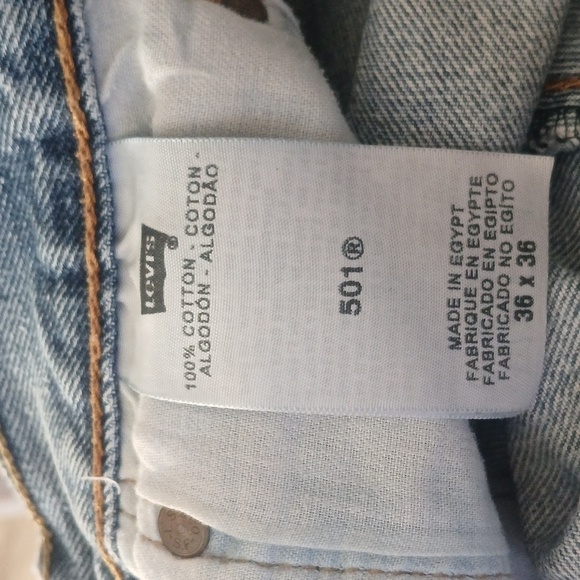 Levi's x Street Wear 501 Jeans Distressed Button Fly Medium Wash 36 x 36 - Picture 5 of 11